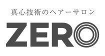 ロゴ 新大阪 理容室 ヘアーサロンZEROゼロ